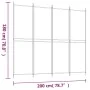 Biombo divisor de 4 paneles de tela blanco 200x180 cm de , Divisores de ambientes - Ref: Foro24-350214, Precio: 42,46 €, Desc...