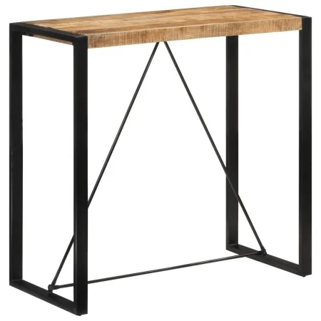 Mesa alta de bar madera maciza de mango rugoso 110x55x110 cm de , Mesas de cocina y de comedor - Ref: Foro24-351717, Precio: ...