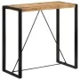 Mesa alta de bar madera maciza de mango rugoso 110x55x110 cm de , Mesas de cocina y de comedor - Ref: Foro24-351717, Precio: ...