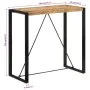 Mesa alta de bar madera maciza de mango rugoso 110x55x110 cm de , Mesas de cocina y de comedor - Ref: Foro24-351717, Precio: ...