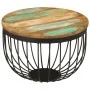 Mesa de centro madera maciza reciclada y acero Ø50x35 cm de , Mesas de centro - Ref: Foro24-352025, Precio: 93,59 €, Descuent...