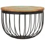 Mesa de centro madera maciza reciclada y acero Ø50x35 cm de , Mesas de centro - Ref: Foro24-352025, Precio: 93,59 €, Descuent...