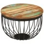 Mesa de centro madera maciza reciclada y acero Ø50x35 cm de , Mesas de centro - Ref: Foro24-352025, Precio: 93,59 €, Descuent...