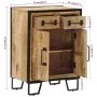Sideboard mit 2 Schubladen aus Eisen und massivem Mangoholz 53x31x72 cm von , Sideboards - Ref: Foro24-352038, Preis: 232,21 ...