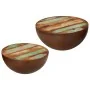 Center tables in the shape of a bowl, 2 units, made of solid recycled wood. by , Coffee table - Ref: Foro24-352050, Price: 13...