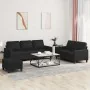 Juego de sofás con cojines 3 piezas cuero sintético negro de , Sofás - Ref: Foro24-3201423, Precio: 483,82 €, Descuento: %