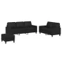 3-piece black faux leather sofa set with cushions by , Sofas - Ref: Foro24-3201423, Price: 483,82 €, Discount: %