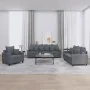 Dreiteiliges Sofaset mit dunkelgrauen Samtkissen. von , Sofas - Ref: Foro24-3201681, Preis: 635,60 €, Rabatt: %