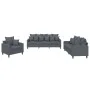 Dreiteiliges Sofaset mit dunkelgrauen Samtkissen. von , Sofas - Ref: Foro24-3201681, Preis: 635,60 €, Rabatt: %