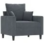 Dreiteiliges Sofaset mit dunkelgrauen Samtkissen. von , Sofas - Ref: Foro24-3201681, Preis: 635,60 €, Rabatt: %