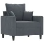 Juego de sofás con cojines 3 piezas terciopelo gris oscuro de , Sofás - Ref: Foro24-3201681, Precio: 635,60 €, Descuento: %