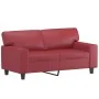 3-piece red dyed faux leather sofa set with cushions by , Sofas - Ref: Foro24-3201932, Price: 607,07 €, Discount: %