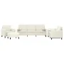 Set of sofas with 4 cream velvet cushions. by , Sofas - Ref: Foro24-3201972, Price: 785,53 €, Discount: %