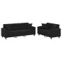 Juego de sofás con cojines 2 piezas tela microfibra negro de , Sofás - Ref: Foro24-3202353, Precio: 601,24 €, Descuento: %