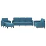 4-piece blue velvet sofa set by , Sofas - Ref: Foro24-3201953, Price: 748,71 €, Discount: %