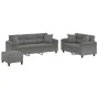 Juego de sofás con cojines 3 piezas tela microfibra gris oscuro de , Sofás - Ref: Foro24-3202358, Precio: 621,38 €, Descuento: %