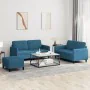 Juego de sofás 3 piezas terciopelo azul de , Sofás - Ref: Foro24-3201993, Precio: 528,49 €, Descuento: %