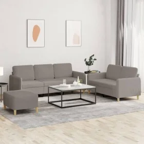 Three-piece sofa set with gray taupe fabric cushions by , Sofas - Ref: Foro24-3202133, Price: 509,60 €, Discount: %