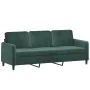 Juego de sofás con cojines 2 piezas terciopelo verde oscuro de , Sofás - Ref: Foro24-3202036, Precio: 592,21 €, Descuento: %