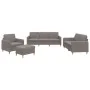 Sofagarnitur mit 4-teiligen Kissen, Stoff in Grau-Taupe. von , Sofas - Ref: Foro24-3202069, Preis: 649,37 €, Rabatt: %