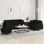 Juego de sofás con cojines 3 piezas tela negro de , Sofás - Ref: Foro24-3202146, Precio: 657,50 €, Descuento: %