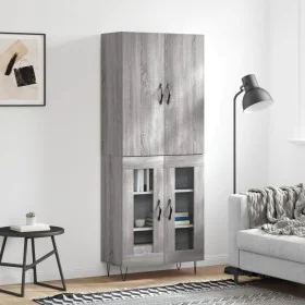 Hoher Schrank aus grauem Sonoma-Sperrholz, 69,5x34x180 cm. von , Sideboards - Ref: Foro24-3198071, Preis: 151,79 €, Rabatt: %