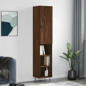 Tall oak brown plywood highboard 34.5x34x180 cm by , Sideboards - Ref: Foro24-3199016, Price: 84,65 €, Discount: %