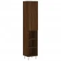 Tall oak brown plywood highboard 34.5x34x180 cm by , Sideboards - Ref: Foro24-3199016, Price: 84,65 €, Discount: %