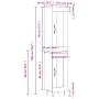 Tall gray Sonoma plywood sideboard 34.5x34x180 cm by , Sideboards - Ref: Foro24-3199463, Price: 105,98 €, Discount: %