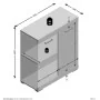 FMD Cómoda con 2 puertas gris y estilo antiguo 80x34,9x89,9 cm de , Armarios roperos - Ref: Foro24-447413, Precio: 137,36 €, ...