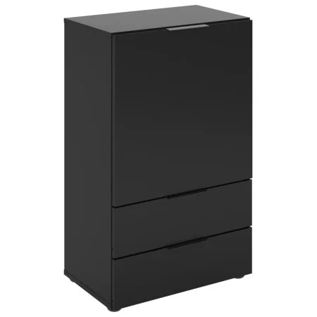 FMD Kommode mit Schublade und Türen schwarz 49,7x31,7x81,3 cm von , Schubladen - Ref: Foro24-447418, Preis: 156,07 €, Rabatt: %