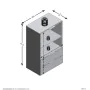 FMD Cómoda con cajón y puertas negro 49,7x31,7x81,3 cm de , Cajoneras - Ref: Foro24-447418, Precio: 156,07 €, Descuento: %