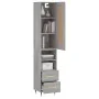Tall gray Sonoma plywood sideboard 34.5x34x180 cm by , Sideboards - Ref: Foro24-3200247, Price: 104,44 €, Discount: %