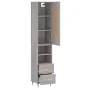 Tall gray Sonoma plywood sideboard 34.5x34x180 cm by , Sideboards - Ref: Foro24-3200247, Price: 104,44 €, Discount: %