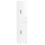 Tall white glossy plywood sideboard 34.5x34x180 cm by , Sideboards - Ref: Foro24-3198819, Price: 112,68 €, Discount: %
