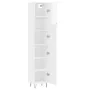 Tall white glossy plywood sideboard 34.5x34x180 cm by , Sideboards - Ref: Foro24-3198819, Price: 112,68 €, Discount: %