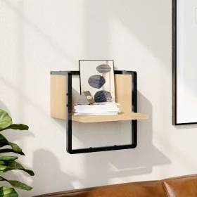 Estante de pared con barra roble Sonoma 30x25x30 cm de , Estantes y estanterías - Ref: Foro24-836279, Precio: 16,53 €, Descue...