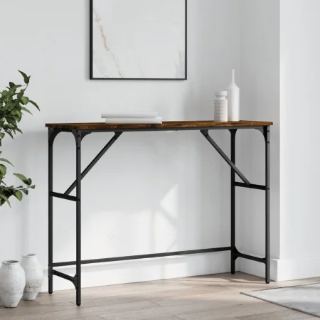 Konsole aus geräucherter Eichen-Ingenieurholz 100x32x75 cm. von , Seitentische - Ref: Foro24-834057, Preis: 42,27 €, Rabatt: %