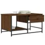 Engineered wood brown oak coffee table 85.5x51x45 cm by , Coffee table - Ref: Foro24-835343, Price: 39,64 €, Discount: %
