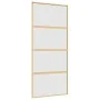 Schiebetür aus goldfarbenem ESG-Milchglas und Aluminium 90x205cm. von , Türen für zu Hause - Ref: Foro24-155182, Preis: 211,9...