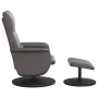 Sillón de masaje reclinable con reposapiés cuero sintético gris de , Sillones - Ref: Foro24-356559, Precio: 132,42 €, Descuen...
