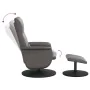 Sillón de masaje reclinable con reposapiés cuero sintético gris de , Sillones - Ref: Foro24-356559, Precio: 132,42 €, Descuen...