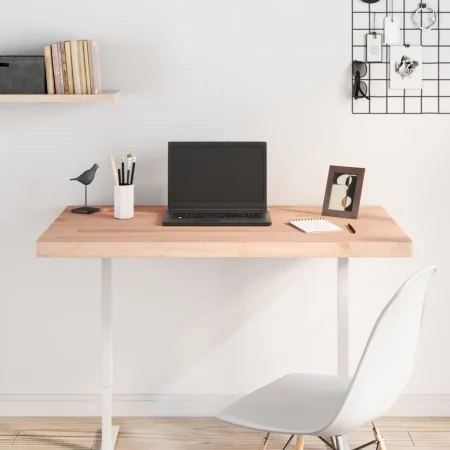 Solid beech wood desktop board 100x60x4 cm by , Desk accessories and products - Ref: Foro24-356076, Price: 86,58 €, Discount: %