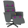 Sillón reclinable de masaje con reposapiés cuero sintético gris de , Sillones - Ref: Foro24-356713, Precio: 188,92 €, Descuen...