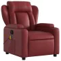 Sillón de masaje reclinable cuero sintético rojo tinto de , Sillones - Ref: Foro24-372438, Precio: 233,63 €, Descuento: %