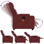 Sillón de masaje reclinable cuero sintético rojo tinto de , Sillones - Ref: Foro24-372438, Precio: 233,63 €, Descuento: %