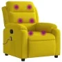 Sillón de masaje reclinable de terciopelo amarillo de , Sillones - Ref: Foro24-373518, Precio: 228,62 €, Descuento: %