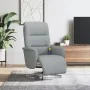 Sillón reclinable de masaje con reposapiés tela gris claro de , Sillones - Ref: Foro24-356573, Precio: 238,56 €, Descuento: %
