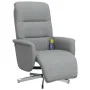 Sillón reclinable de masaje con reposapiés tela gris claro de , Sillones - Ref: Foro24-356573, Precio: 238,56 €, Descuento: %