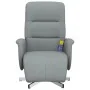 Sillón reclinable de masaje con reposapiés tela gris claro de , Sillones - Ref: Foro24-356573, Precio: 238,56 €, Descuento: %